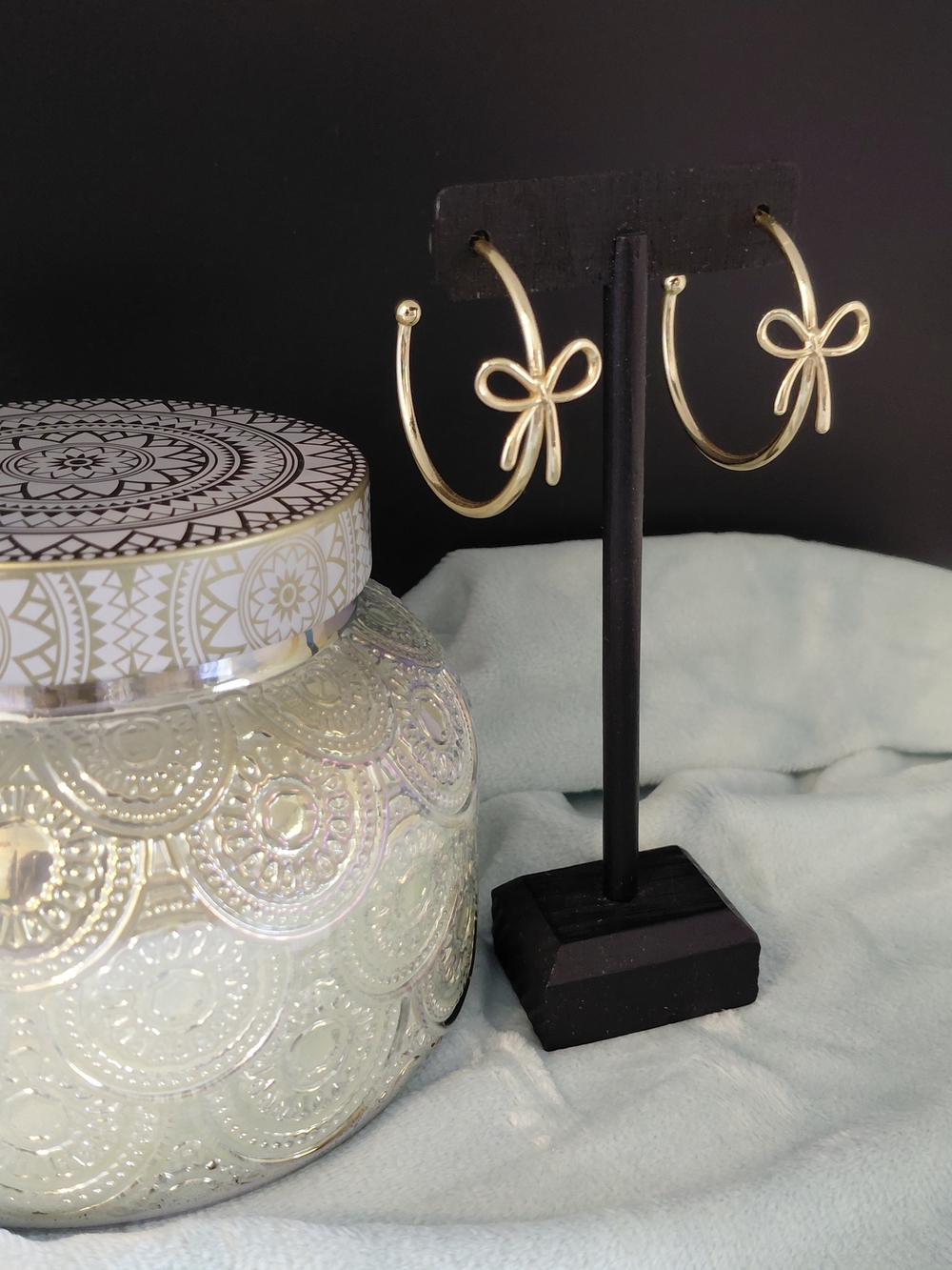 Park Lane LuLu -  Gold Bow Hoop Earrings
